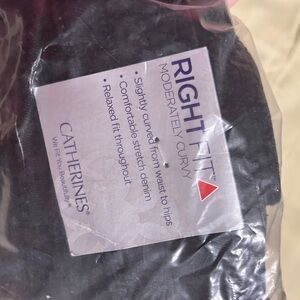 Catherines Right Fit Moderately Curvy Jeans - Black